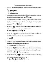 Bài tập Đại số và Giải tích Lớp 12 Tiếp tuyến của đồ thị hàm số
